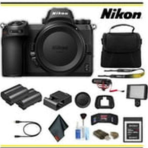 Nikon Z6 Mirrorless Digital Camera 1595 Advanced Bundle W/ Bag, Extra Battery, LED Light, Mic, and More- International Model Nikon
