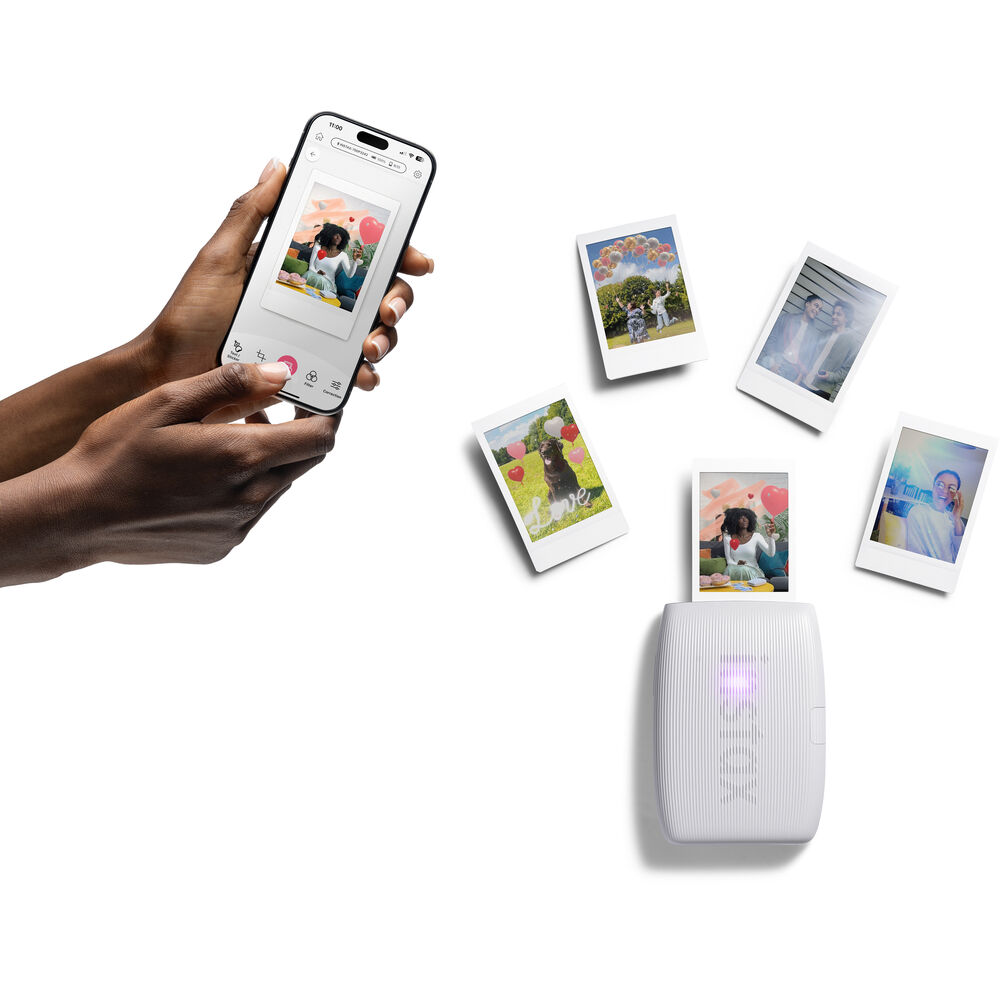 FUJIFILM INSTAX MINI LINK 3 Smartphone Printer Clay White , Bundle