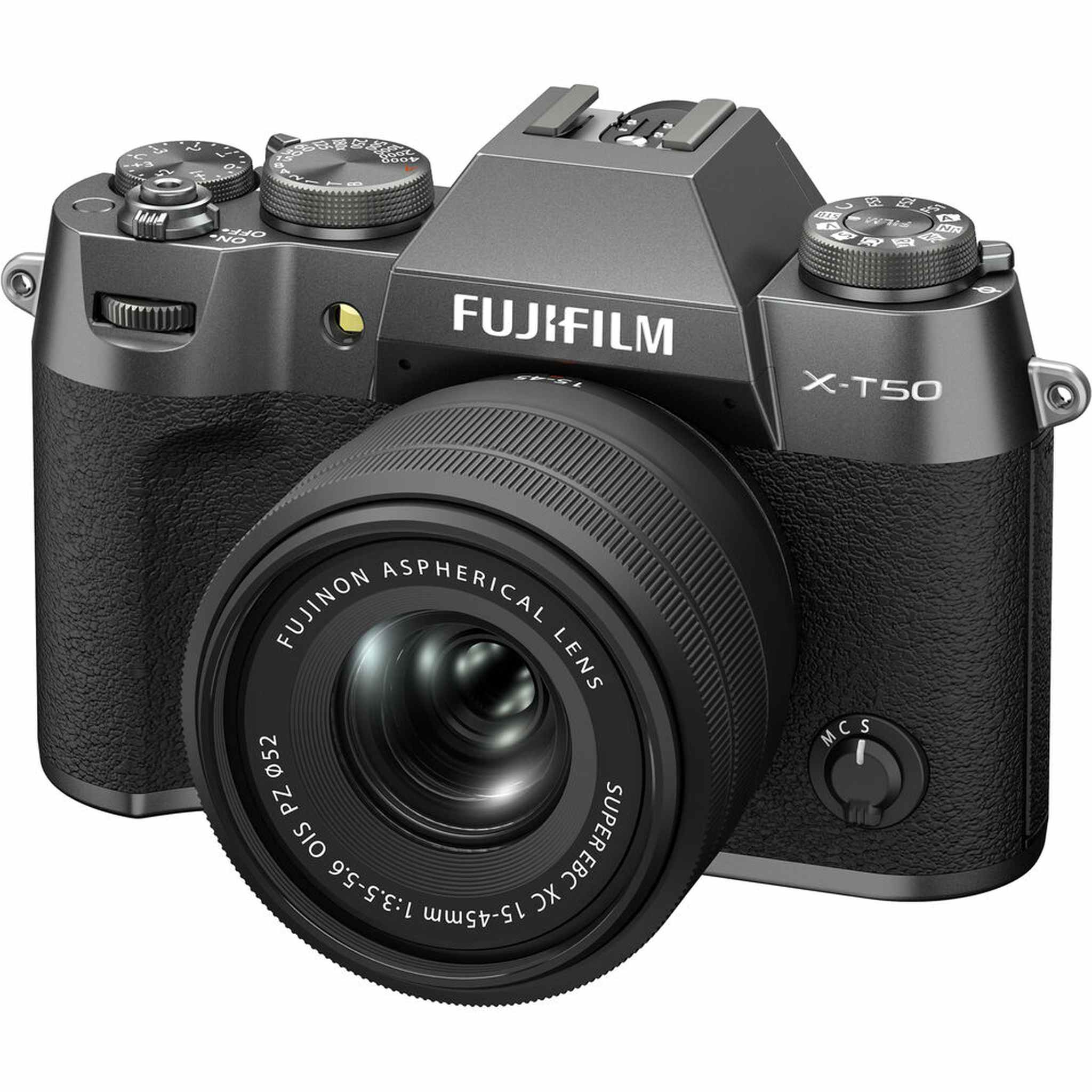 Fujifilm X-T50 Mirrorless Digital Camera XC15-45mmF3.5-5.6 OIS PZ Bundle Black
