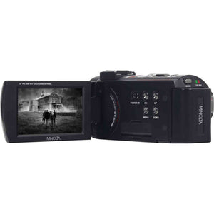 Minolta MN4K25NV 4K Ultra HD 30 MP Night Vision Camcorder Black Bundle kit