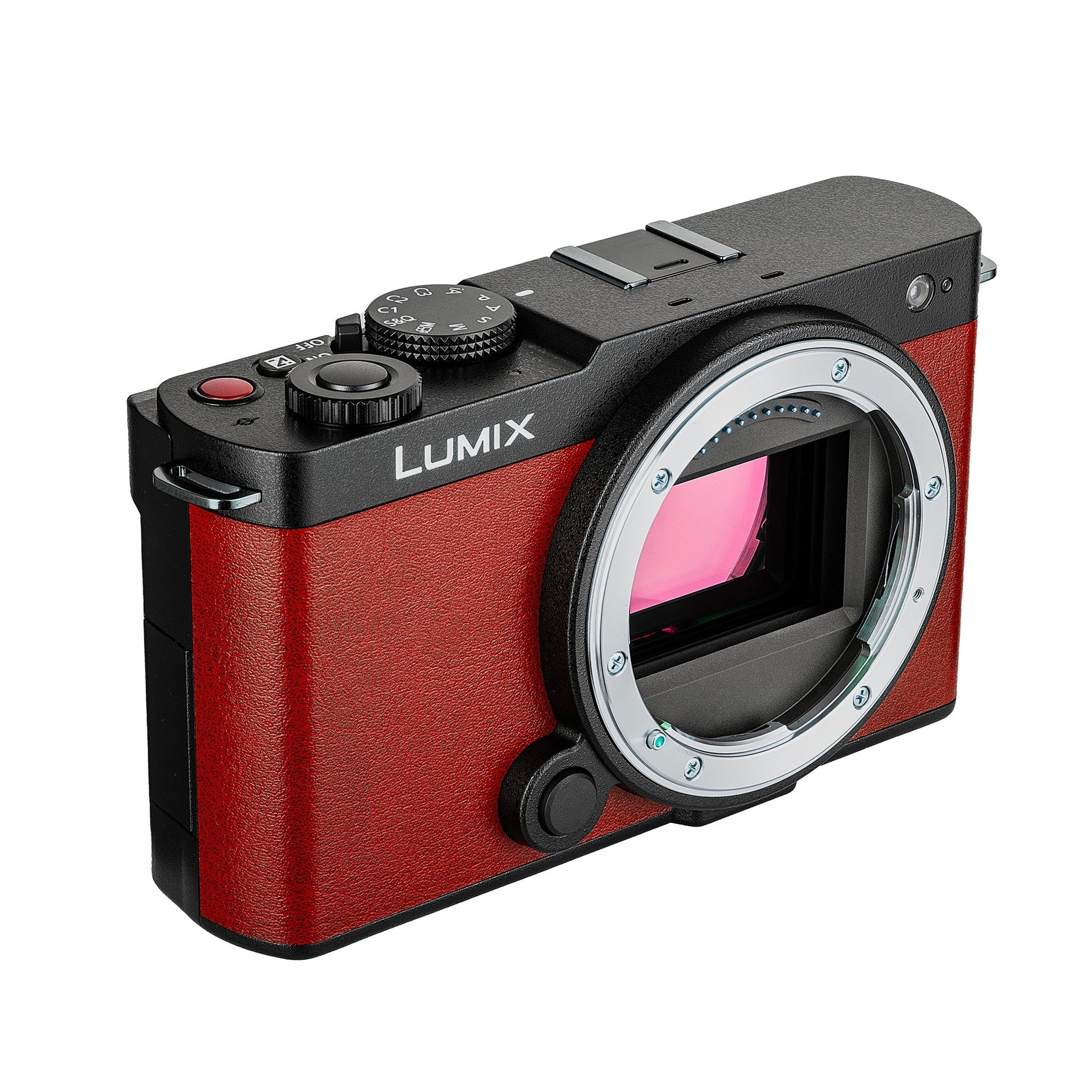 Panasonic Lumix S9 Camera Red , Rode VideoMicro Camera-Mount Shotgun Microphone