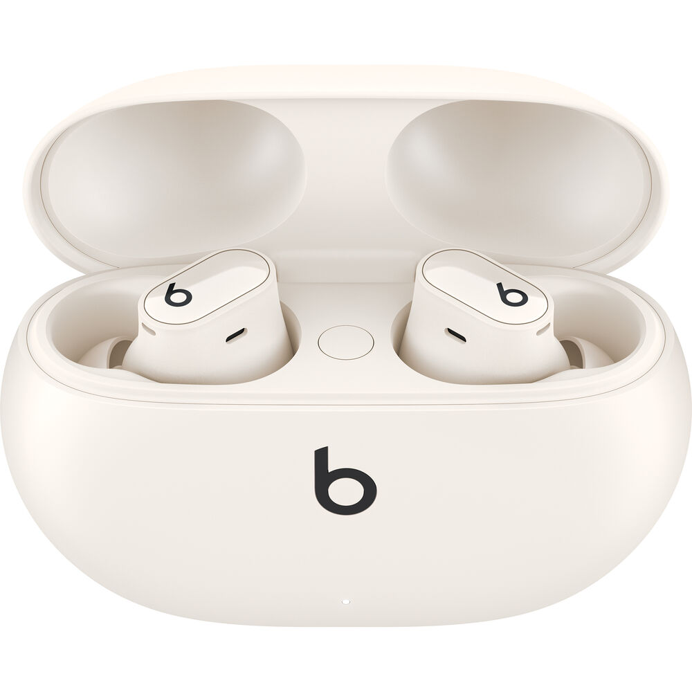 Beats by Dr. Dre Studio Buds+ Noise Canceling True Wireless In-Ear Headphones Ivory Bundle with Accessories