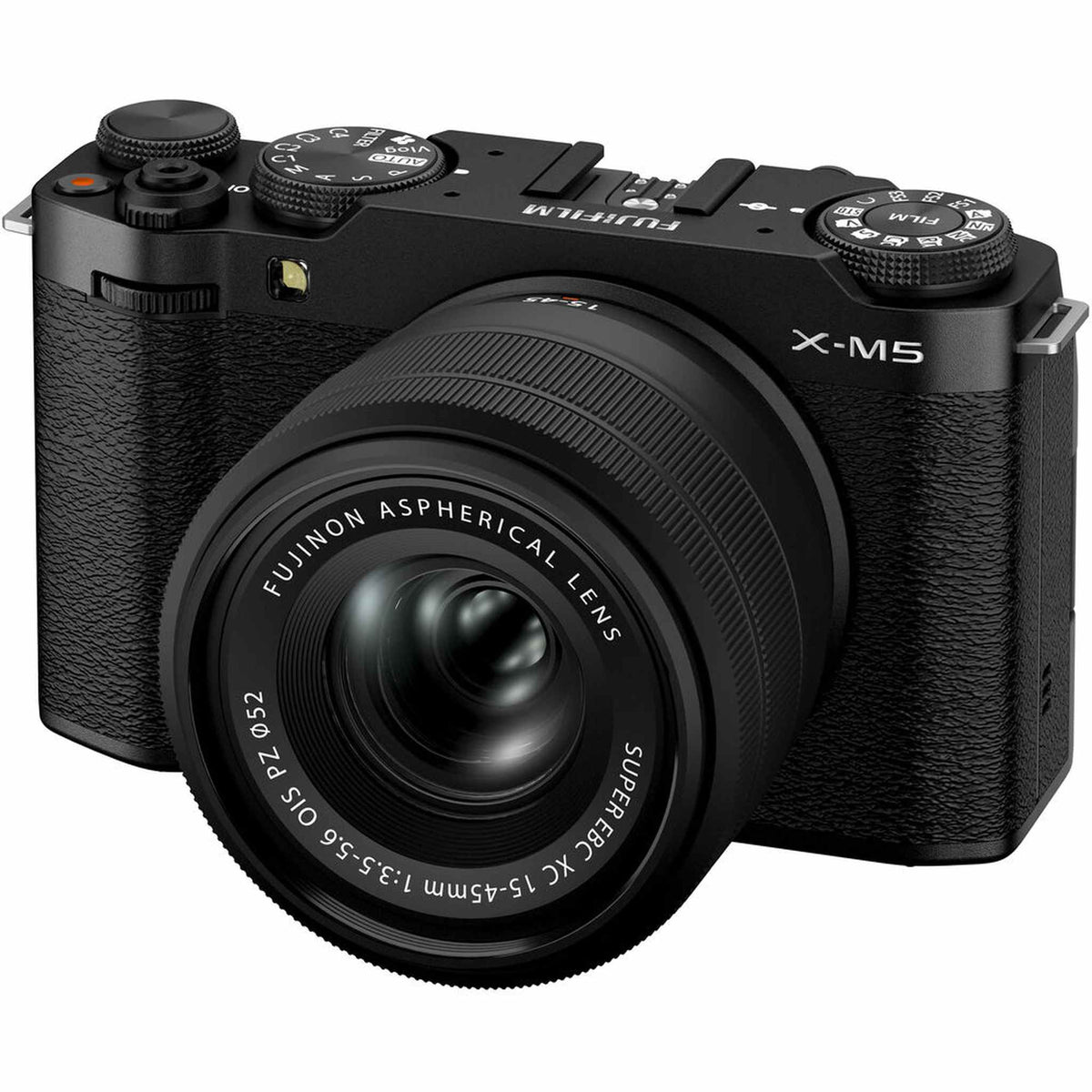 Fujifilm X-M5 Mirrorless Camera + XC 15-45mm f/3.5-5.6 OIS PZ Lens Bundle- Black