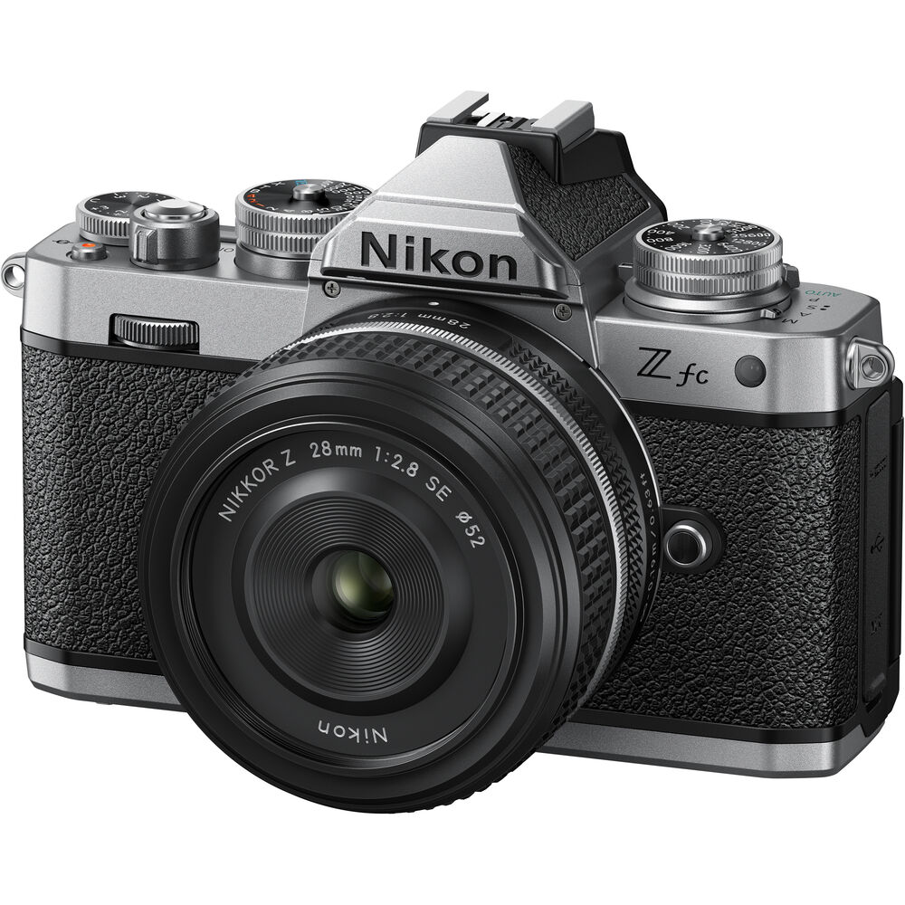 Nikon Z fc DX-Format Mirrorless Camera with NIKKOR Retro Style Z 28mm f/2.8 SE Lens + More