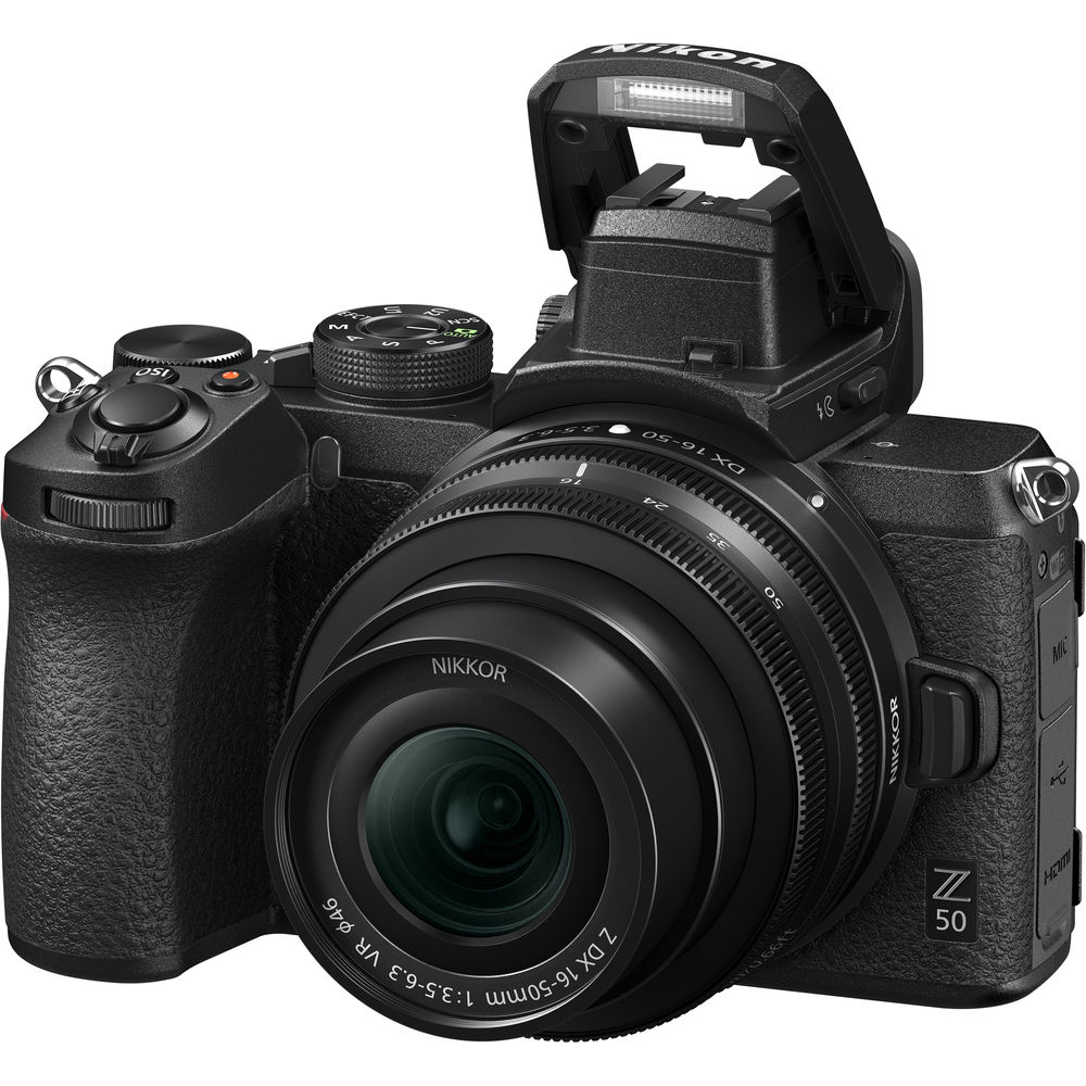 Nikon Z50 Compact Lightweight Mirrorless Camera with 16-50mm and 50-250mm Lenses 1632 Bundle