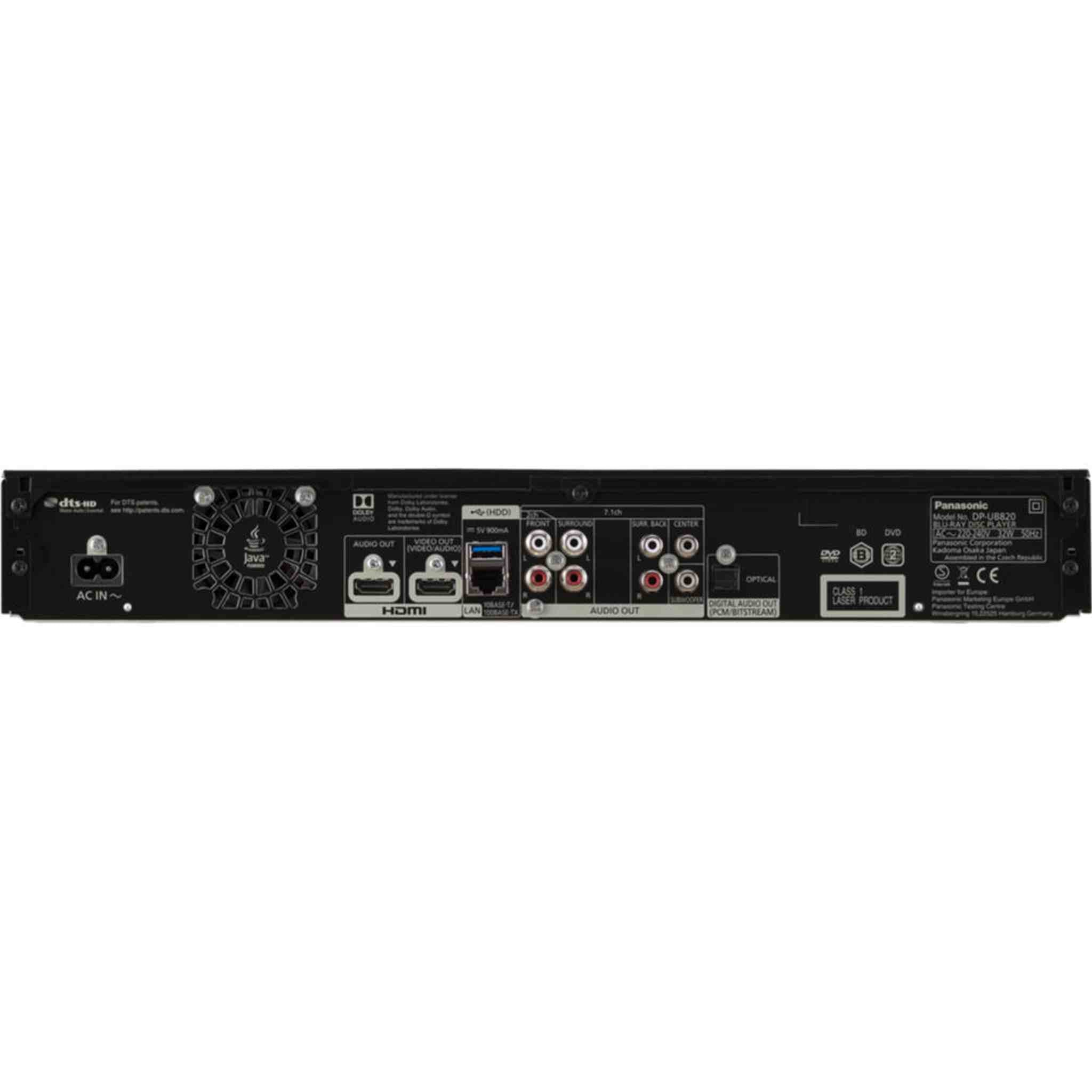 Panasonic DP-UB820-K + Network Cable + Optical Audio Cable + 2 x HDMI Cable + Cable Ties