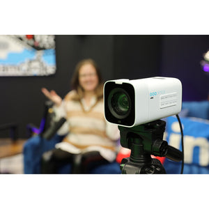 PTZOptics 4K Camera White | 20x Zoom, UHD60, NDI|HX2, Pro Streaming for Events - Bundle