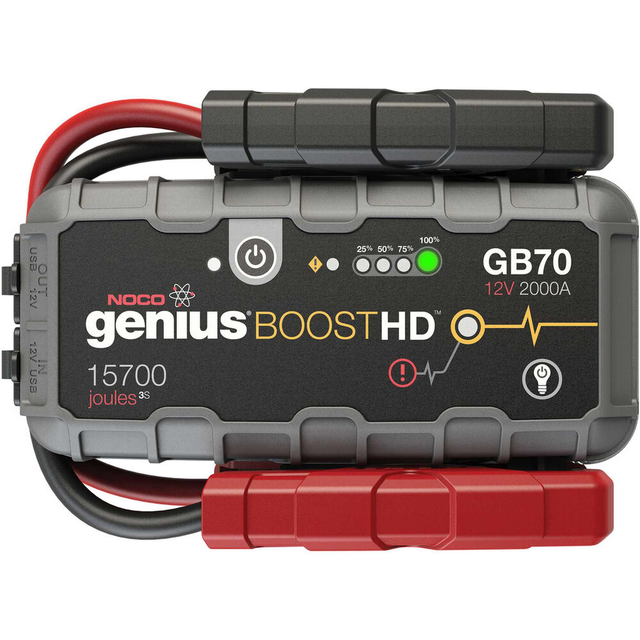 NOCO Boost HD GB70 2000A UltraSafe Car Battery Jump Starter, 12V Battery Booster Pack, Jump Box, Portable Charger and Jumper Cables for 8.0L Gasoline and 6.0L Diesel Engines