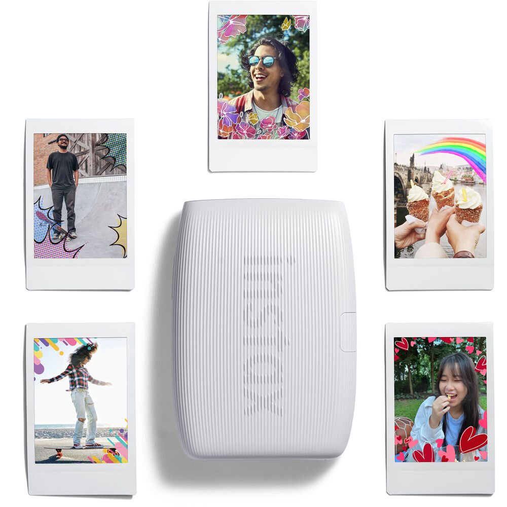 FUJIFILM INSTAX MINI LINK 3 Smartphone Printer Clay White + 60 Instant Film
