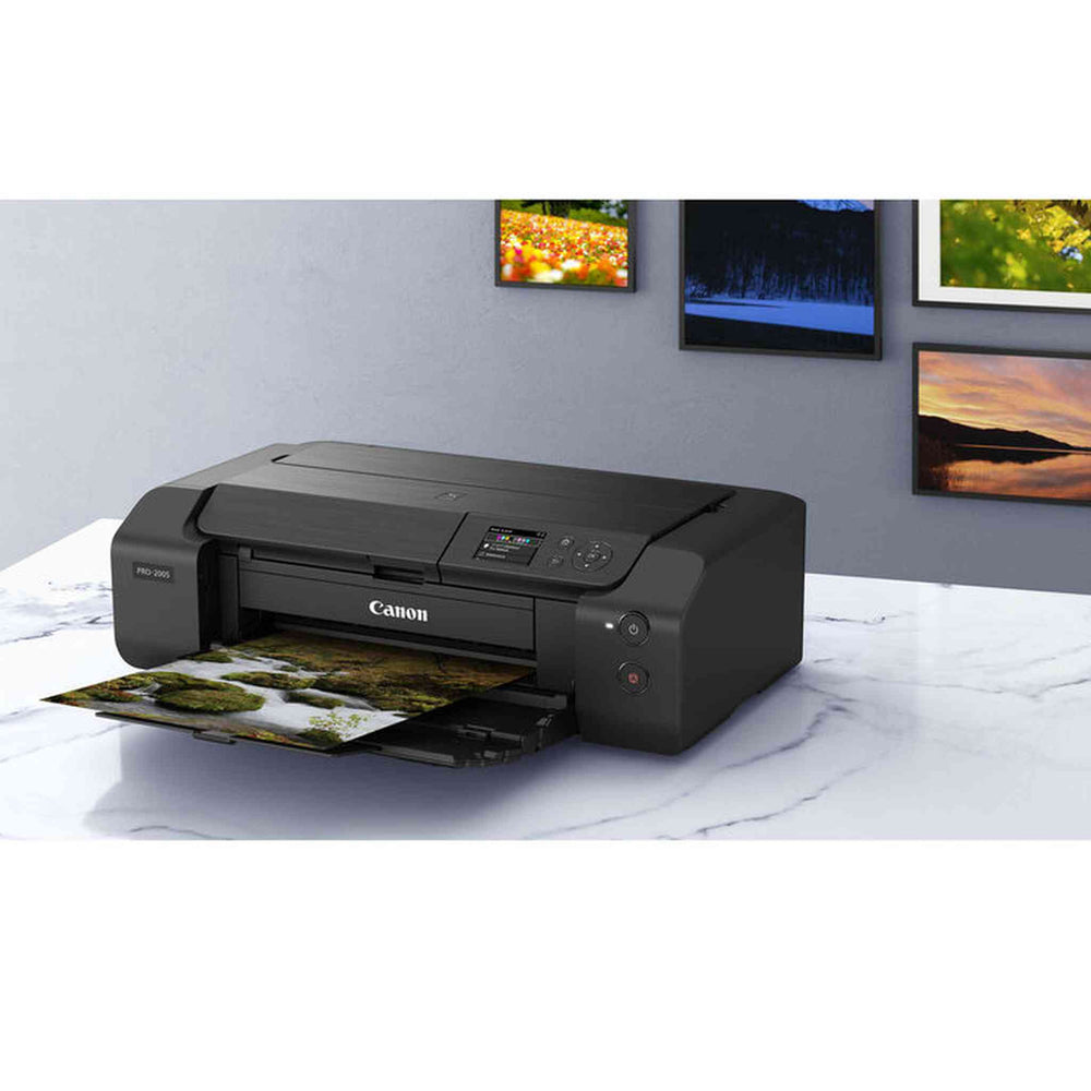 Canon PIXMA PRO-200S Wireless Printer | 13-Inch Photo, 8-Color Dye Ink, Compact - Bundle