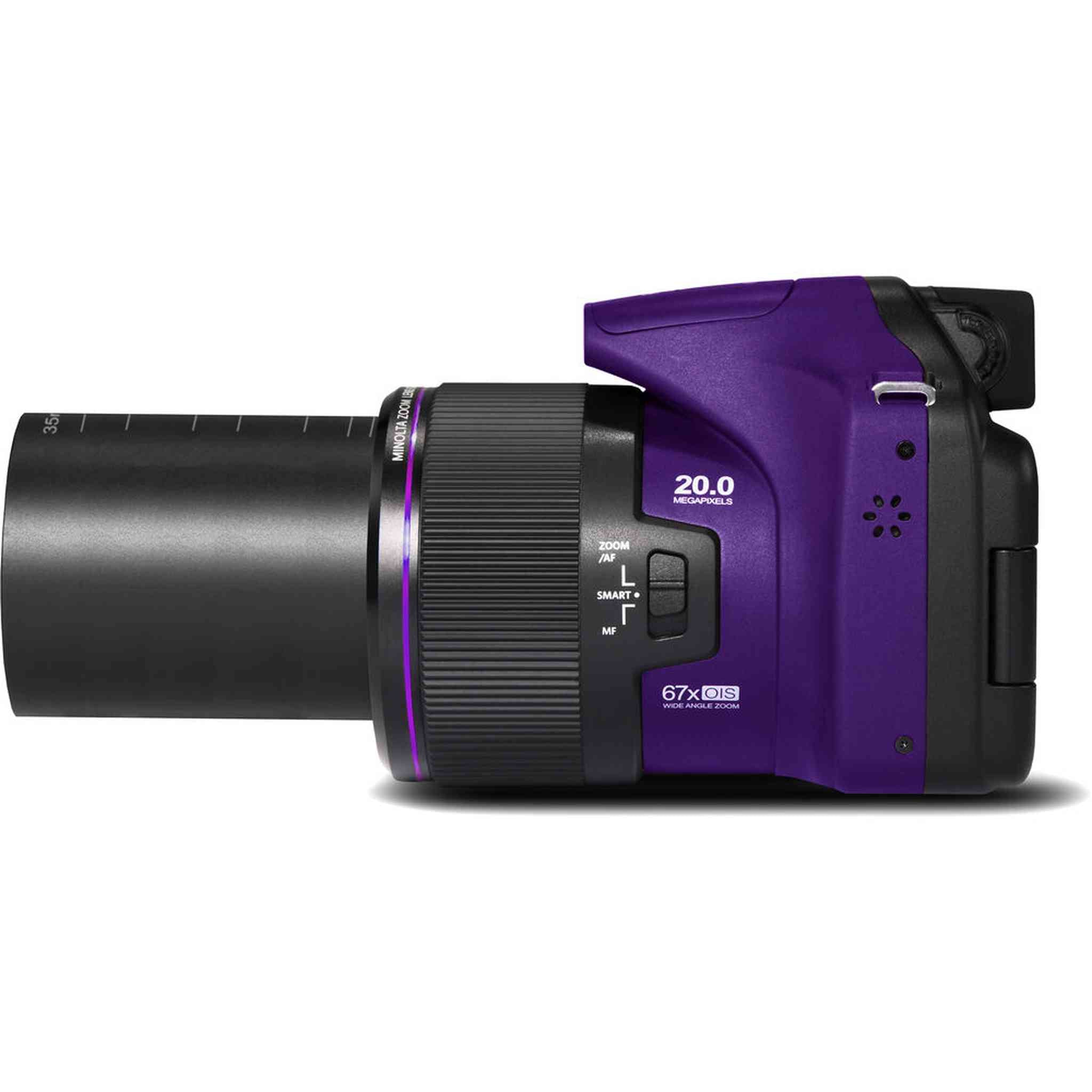Minolta Pro Shot 20 MP HD Digital Camera with 67X Zoom, 1080P HD Video Bundle -