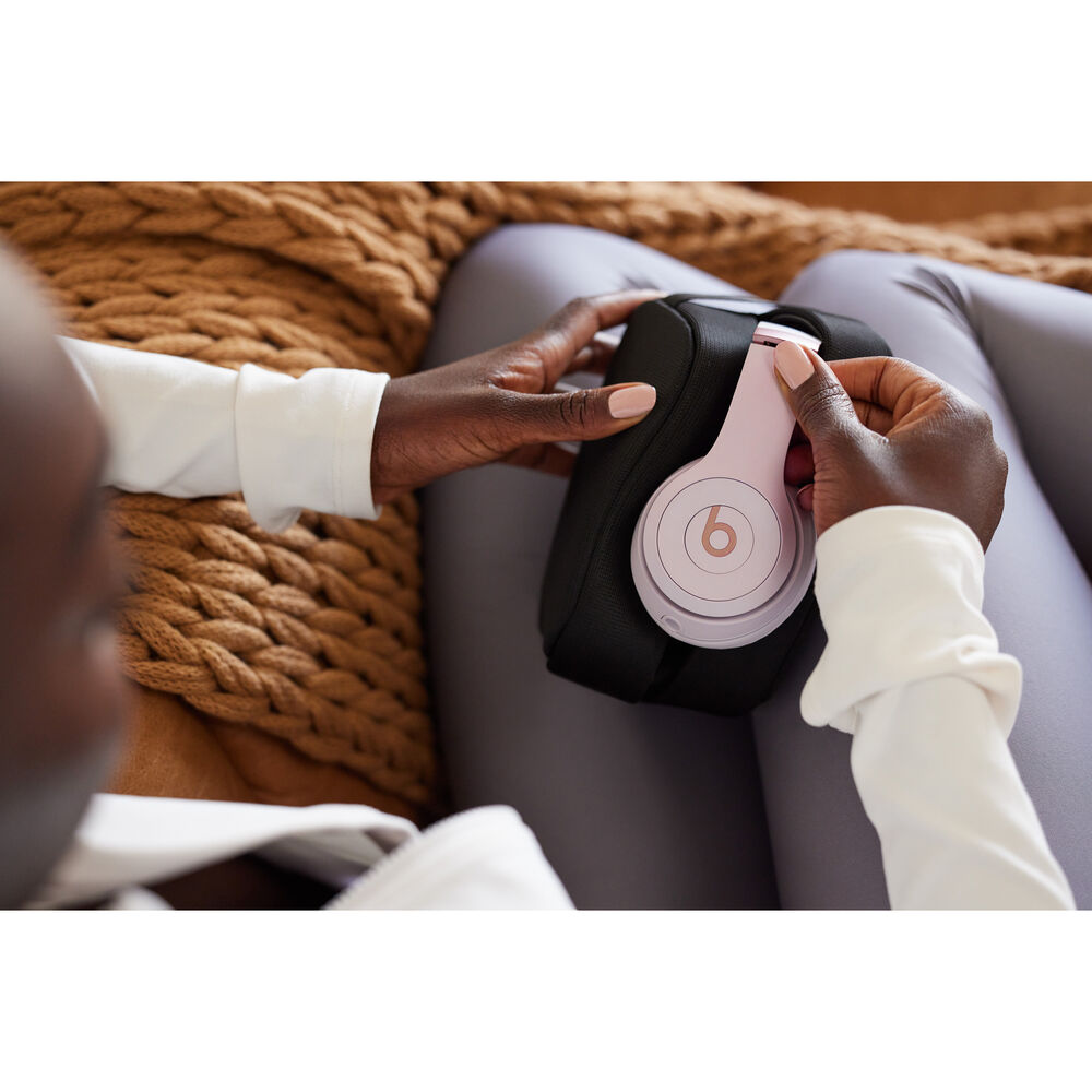 Beats Solo 4 Wireless On-Ear Headphones Cloud Pink Bundle With Accessories