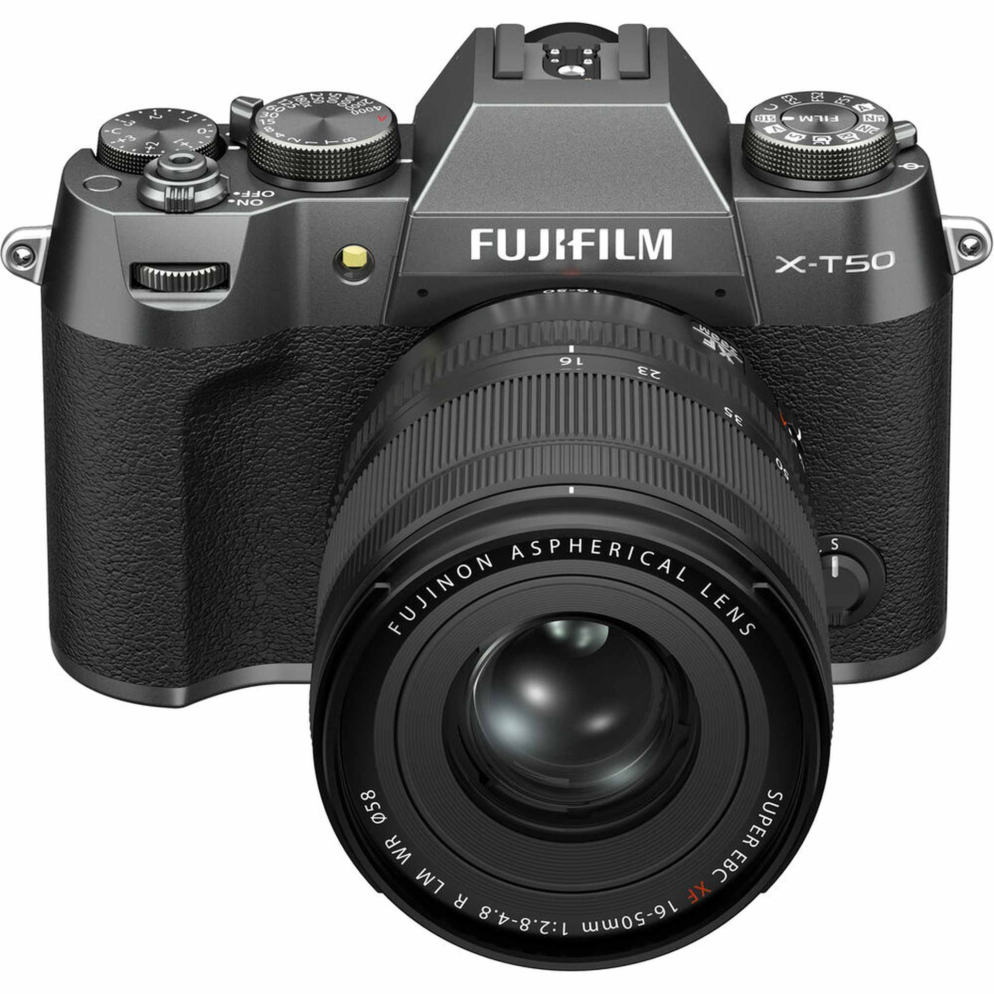Fujifilm X-T50 Mirrorless Digital Camera XF16-50mm+Accessories - Charcoal Silver