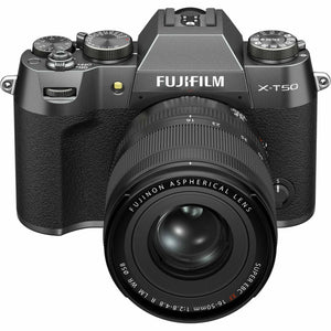 Fujifilm X-T50 Mirrorless Digital Camera XF16-50mm+Accessories - Charcoal Silver