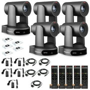 5 x PTZOptics Move 4K PTZ Camera with 30x Zoom Gray PT30X-4K-GY-G3