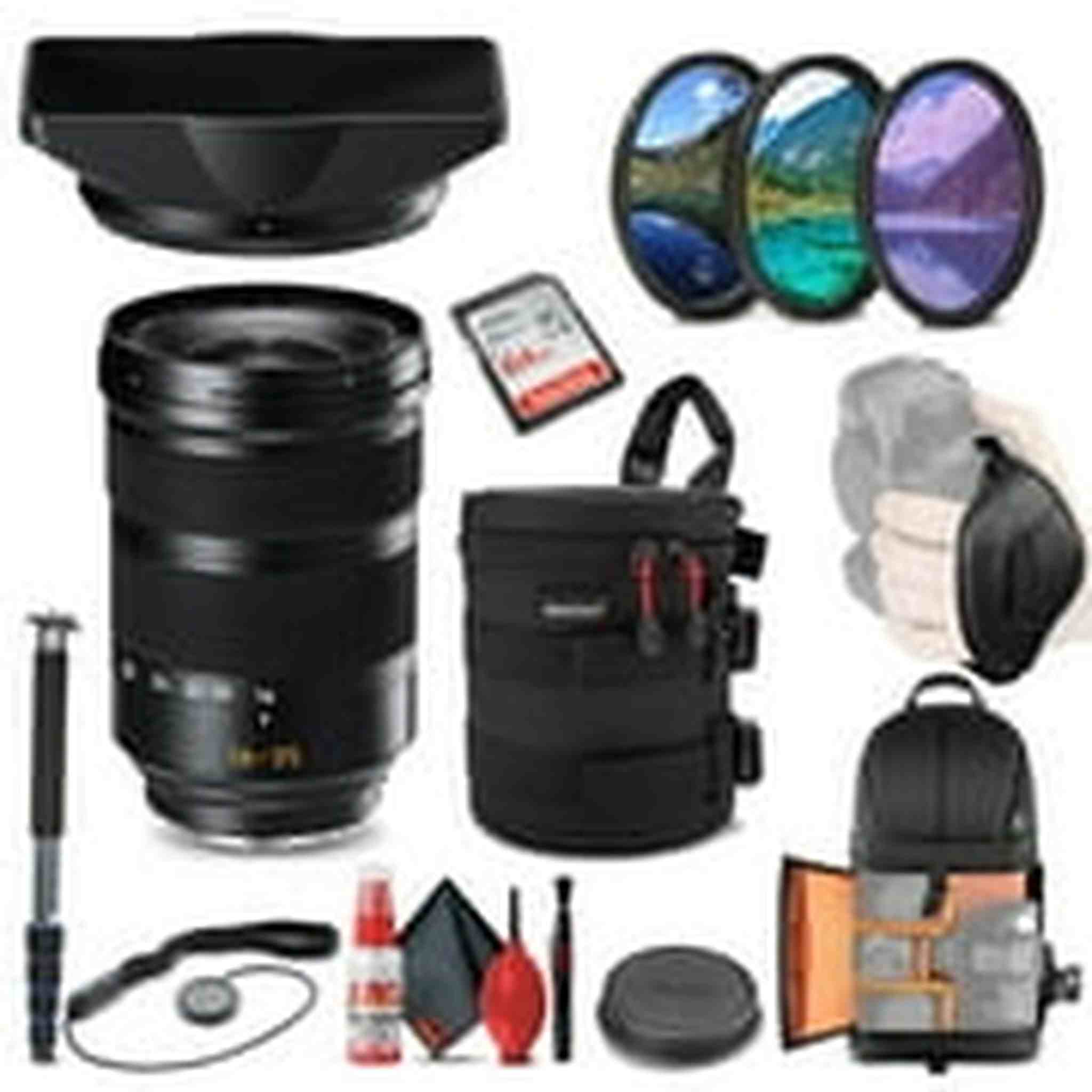 Leica Super-Vario-Elmar-SL 16-35mm f/3.5-4.5 ASPH. Lens 11177 + 64GB Memory Card + Padded Case + Filters + Full Size Monopod Bundle Leica