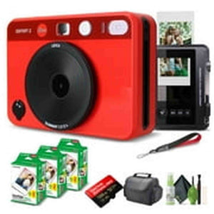 Leica Sofort 2 Hybrid Instant and Digital Camera + Instant Film 60 Sheets Red Leica