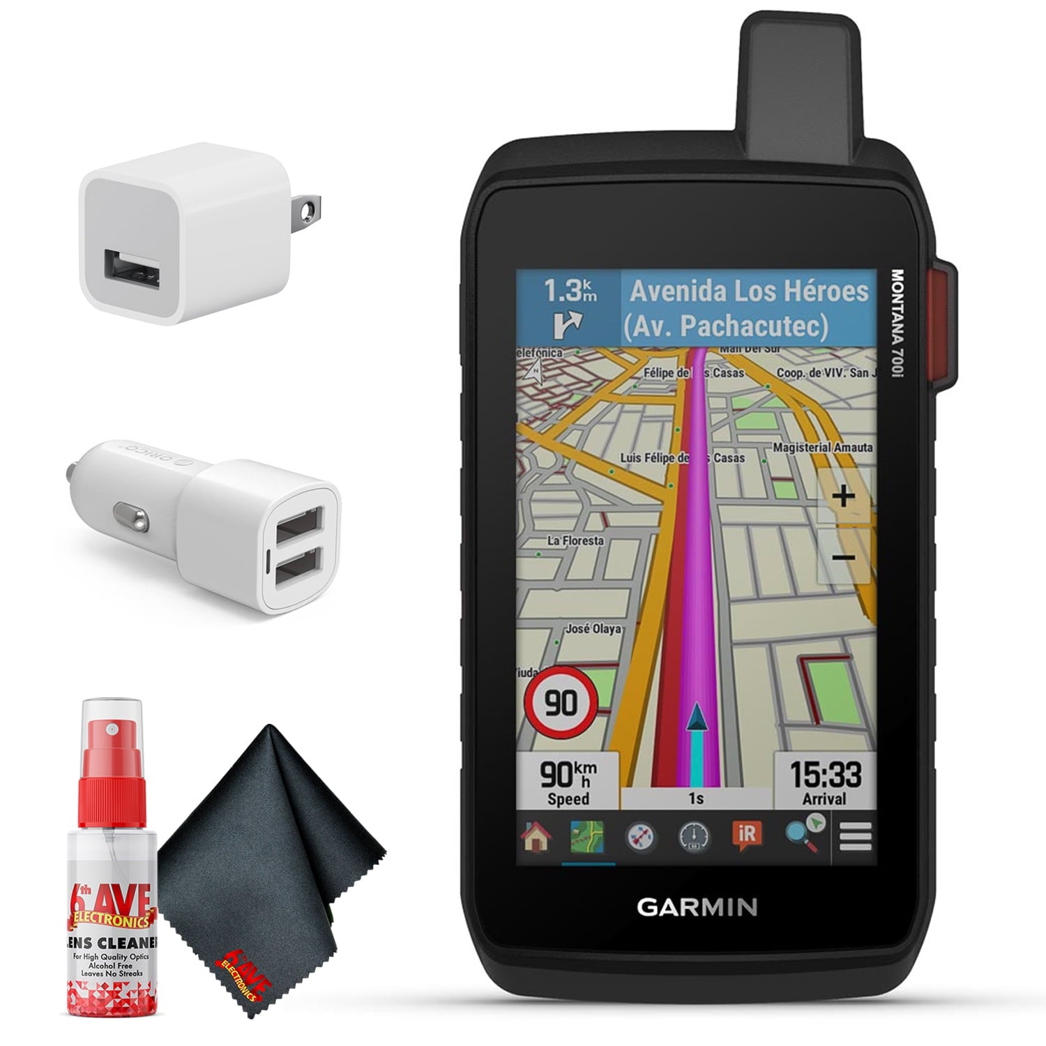 Garmin Montana 700i, Rugged GPS Handheld Starter Bundle