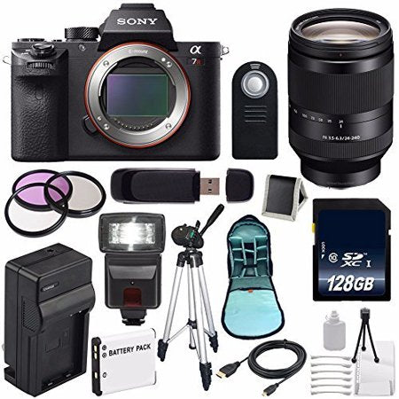 Sony Alpha a7R II Mirrorless Digital Camera (International Model) + Sony FE 24-240mm f/3.5-6.3 OSS Lens + 72mm 3 Piece Base Bundle