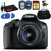 Canon EOS 2000D DSLR Camera with EF-S 18-55 mm f/3.5-5.6 III Lens Intl Model with 32GB Memory, Padded Case, and More