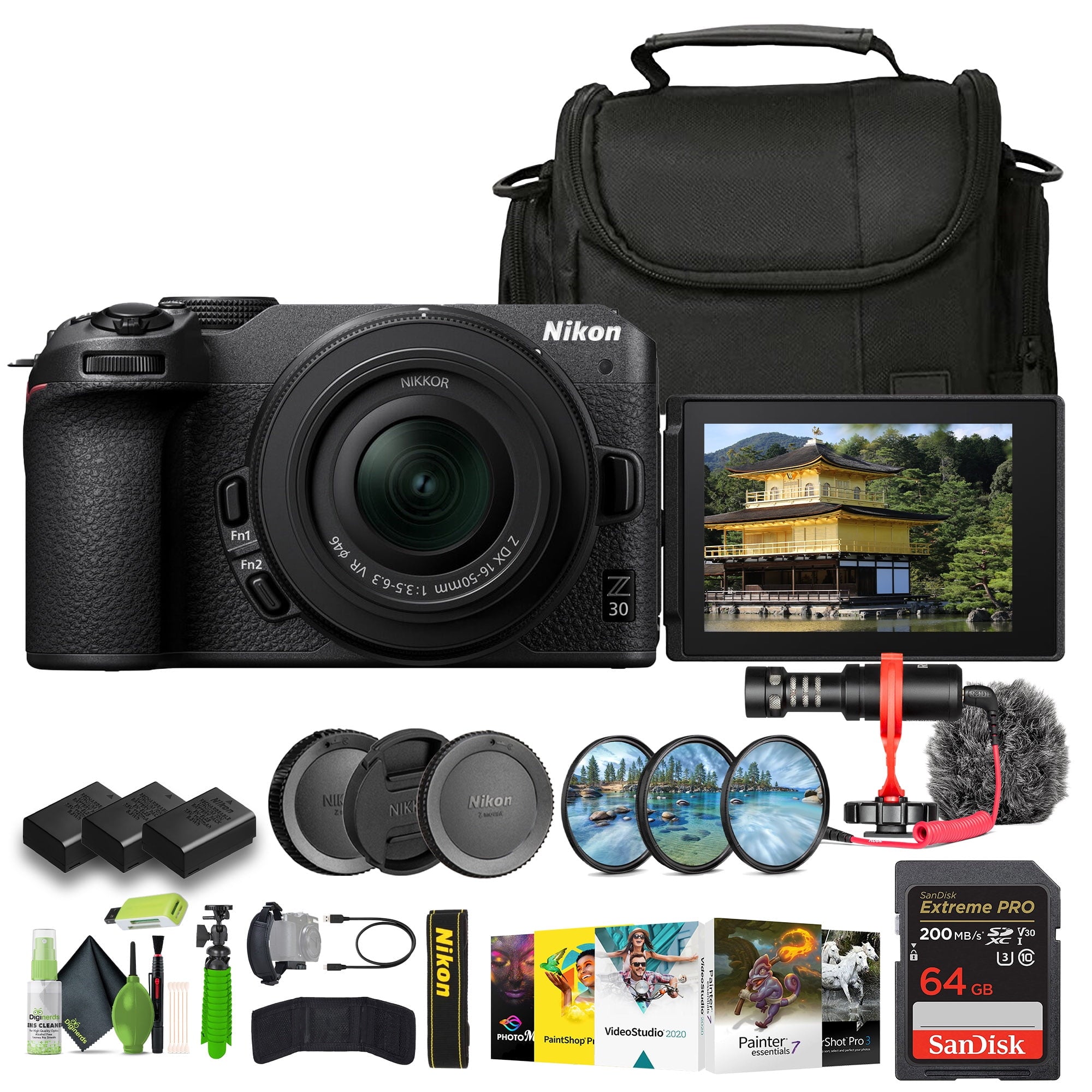 Nikon Z30 Lightweight Mirrorless Camera with 16-50mm Zoom Lens 1749 Bundle