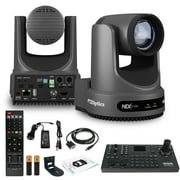 PTZOptics Move 4K PTZ Camera with 20x Zoom Gray PT20X-4K-GY-G3 + SuperJoy PTZ Controller + Wall Mount