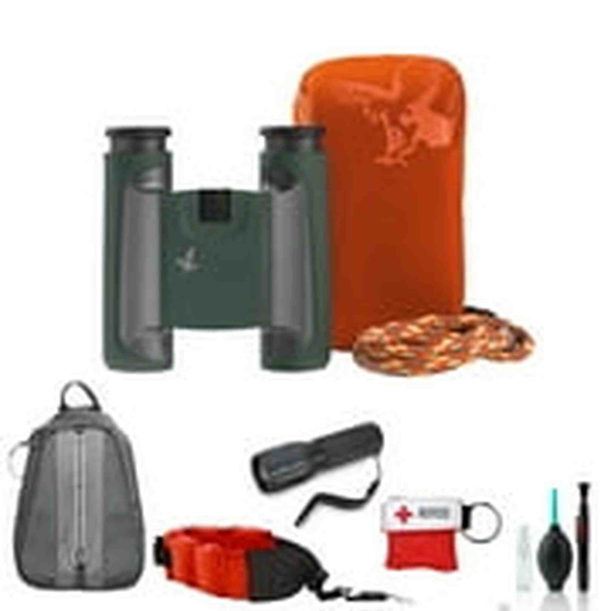 Swarovski 8x25 CL Pocket Binoculars Green, 46151 - Kit with Backpack + More -