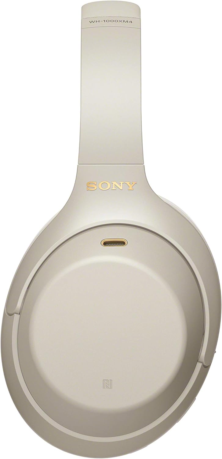 Sony WH-1000XM4 Wireless Industry Leading Noise Canceling Overhead Headphones with Mic for Phone-Call and Alexa Voice Control, Silver