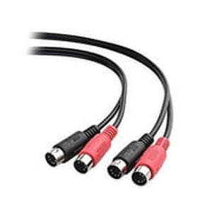 XPIX Dual MIDI Cable, Dual 5-pin DIN to Same, 3 M, Ideal for Live Stage and Studio Recording XPIX