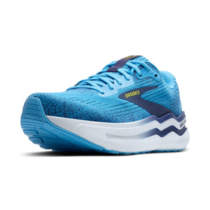 Brooks Men’s Ghost Max 2 Neutral Running & Walking Shoe - Bonnie Blue/Blue Ribbon/Yellow - 14 Medium