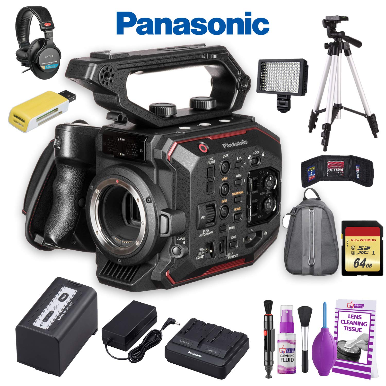 Panasonic AU-EVA1 Compact 5.7K Super 35mm Cinema Camera Plus Bundle