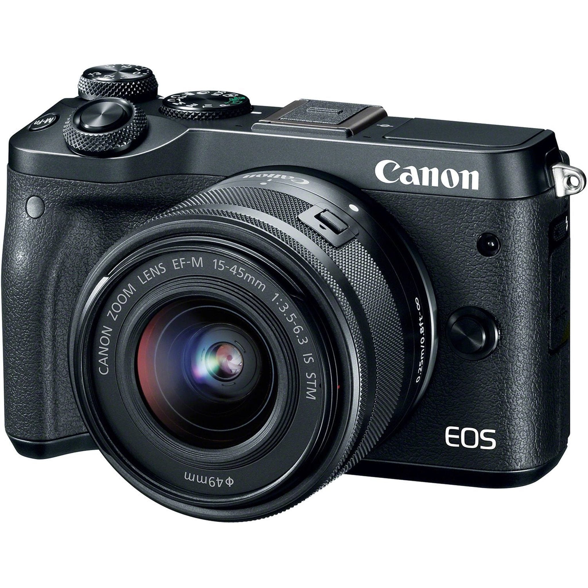 Canon EOS M6 Mirrorless Digital Camera with 15-45mm f/3.5-6.3 is STM Lens Kit- Bundle with 32GB Memory Cards + Remote+ E Canon