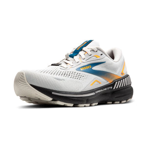Brooks Men’s Adrenaline GTS 23 GTX Waterproof Supportive Running Shoe - Oyster Mushroom/Orange/Blue - 11.5 Medium
