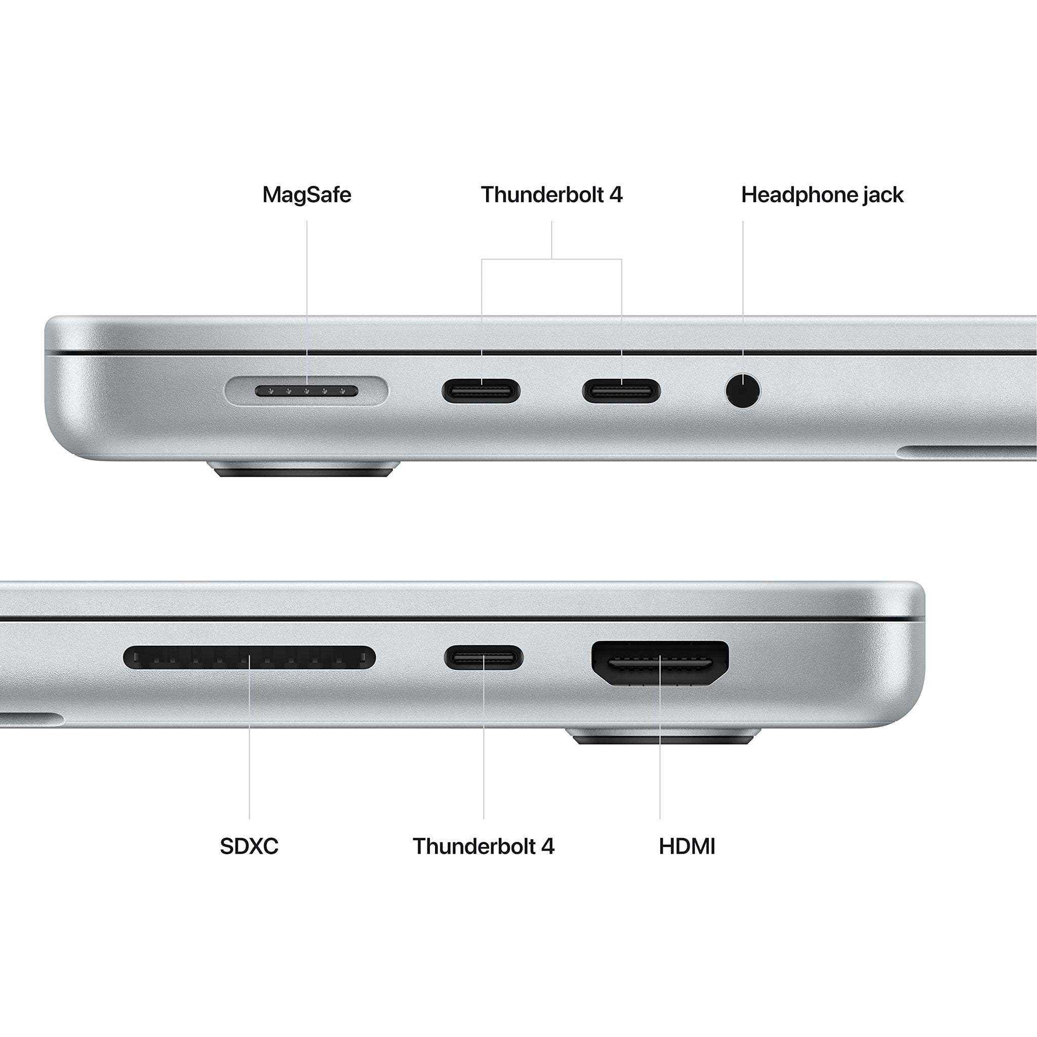Apple 2023 MacBook Pro Laptop M2 Pro chip with 12‑core CPU and 19‑core GPU: 14.2-inch Liquid Retina XDR Display, 16GB Unified Memory, 1TB SSD Storage. Works with iPhone/iPad; Silver - Reconditioned Apple