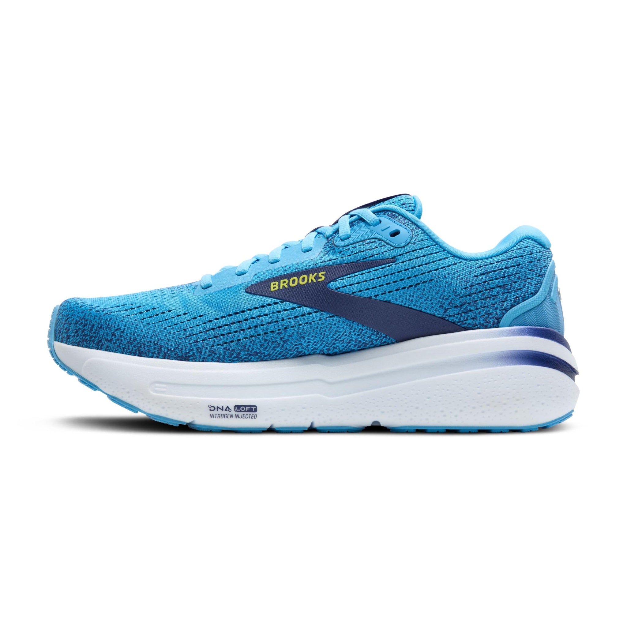 Brooks Men’s Ghost Max 2 Neutral Running & Walking Shoe - Bonnie Blue/Blue Ribbon/Yellow - 10.5 Medium
