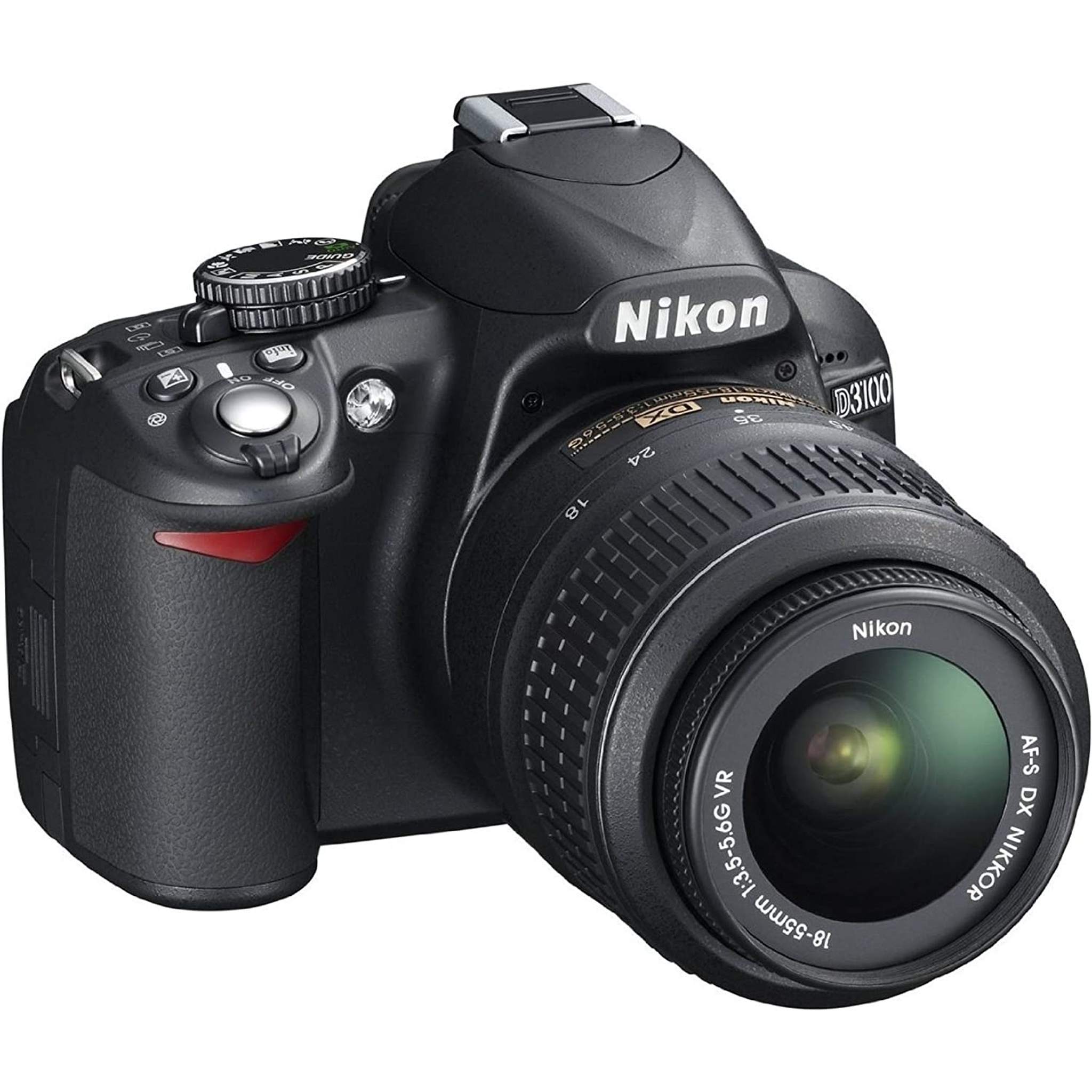 Nikon D3100 14.2MP Digital Camera + AF-S DX 18-55mm f/3.5-5.6 VR Lens - Black - Like New Nikon