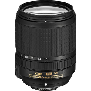 Nikon 18-140MM F/3.5-5.6G ED AF-S DX VR Camera Lens International Model + Cleaning Kit