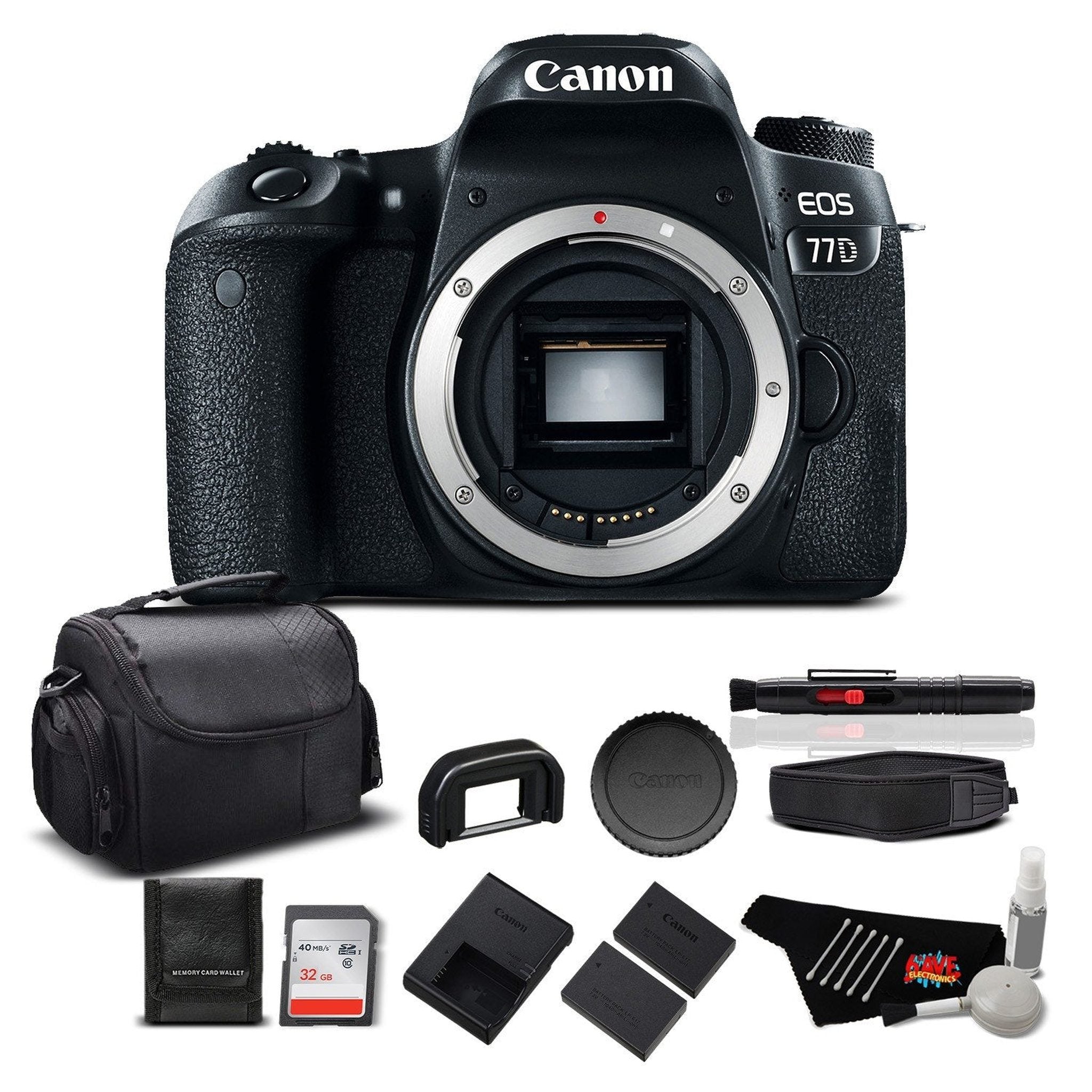 Canon EOS 77D DSLR Camera Body Only 24.2 MP CMOS - Standard Bundle - International Version Canon