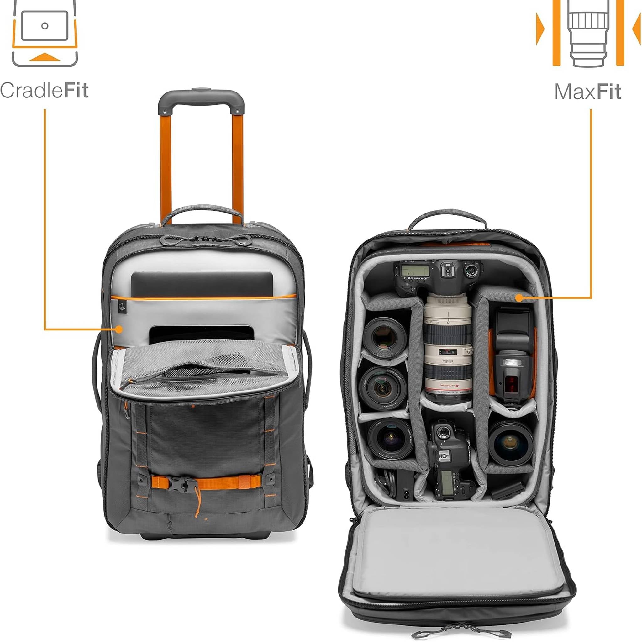 Lowepro Whistler RL 400 AW II 40L Rugged Roller Backpack, Gray