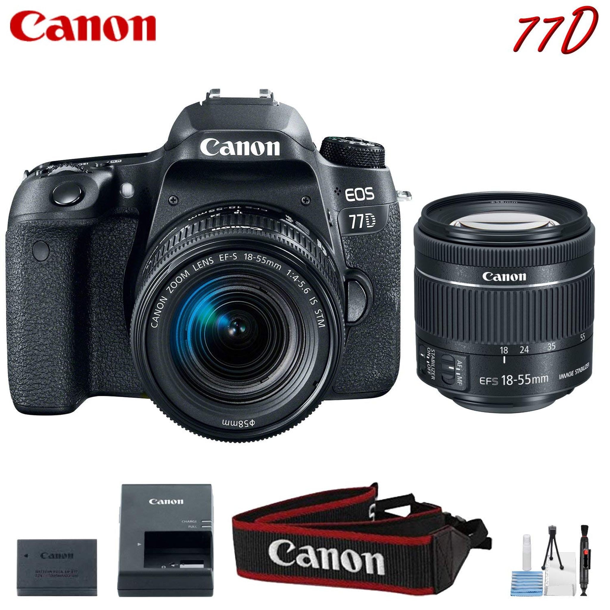 Canon EOS 77D Digital SLR Camera with 18-55mm Lens Kit International Model Canon