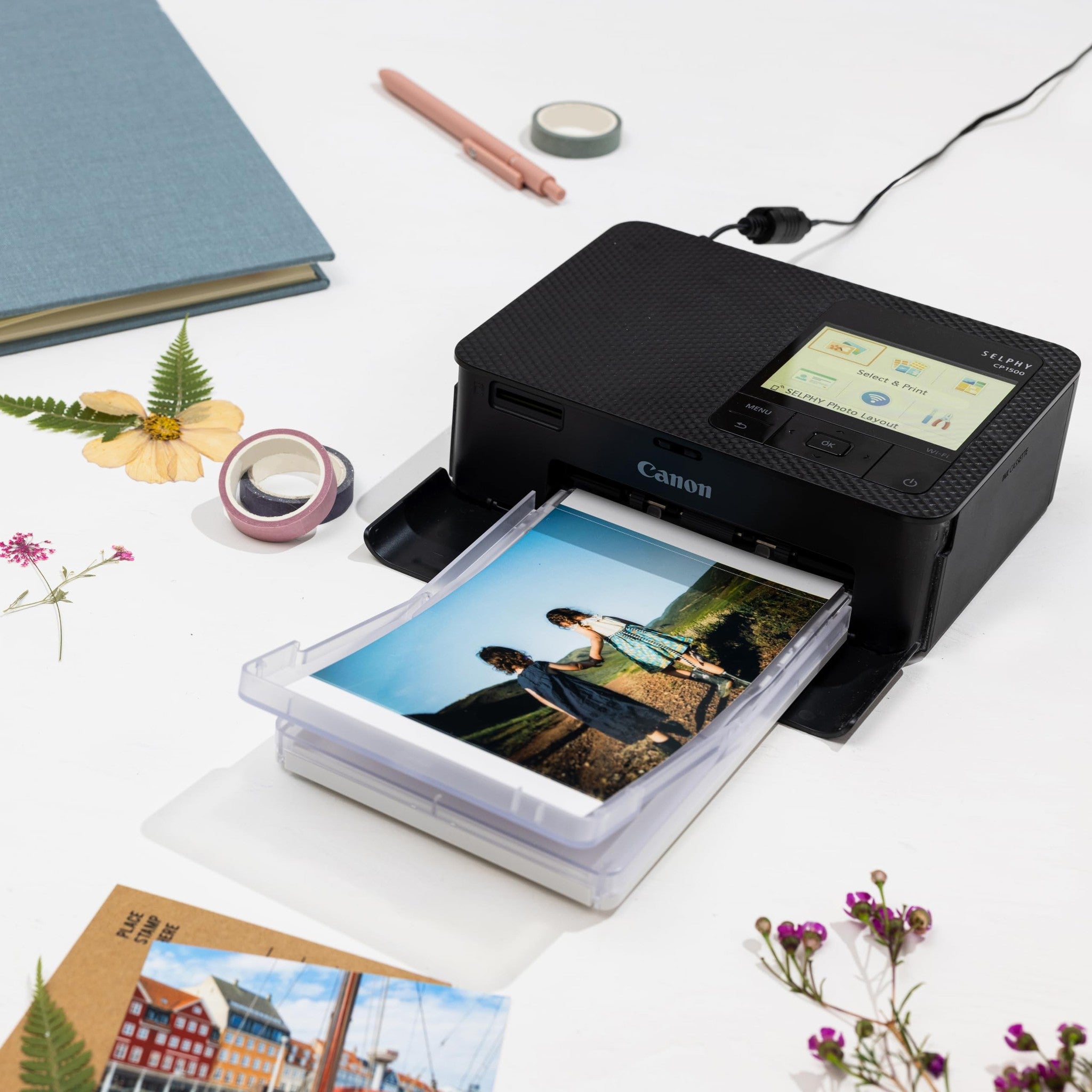Canon Selphy CP1500 Wireless Compact Photo Printer Black