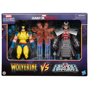 Marvel Legends Series Gamerverse Wolverine vs Marvel's Silver Samurai, Retro Video Game -Inspired Collectible 6-Inch Action Figures