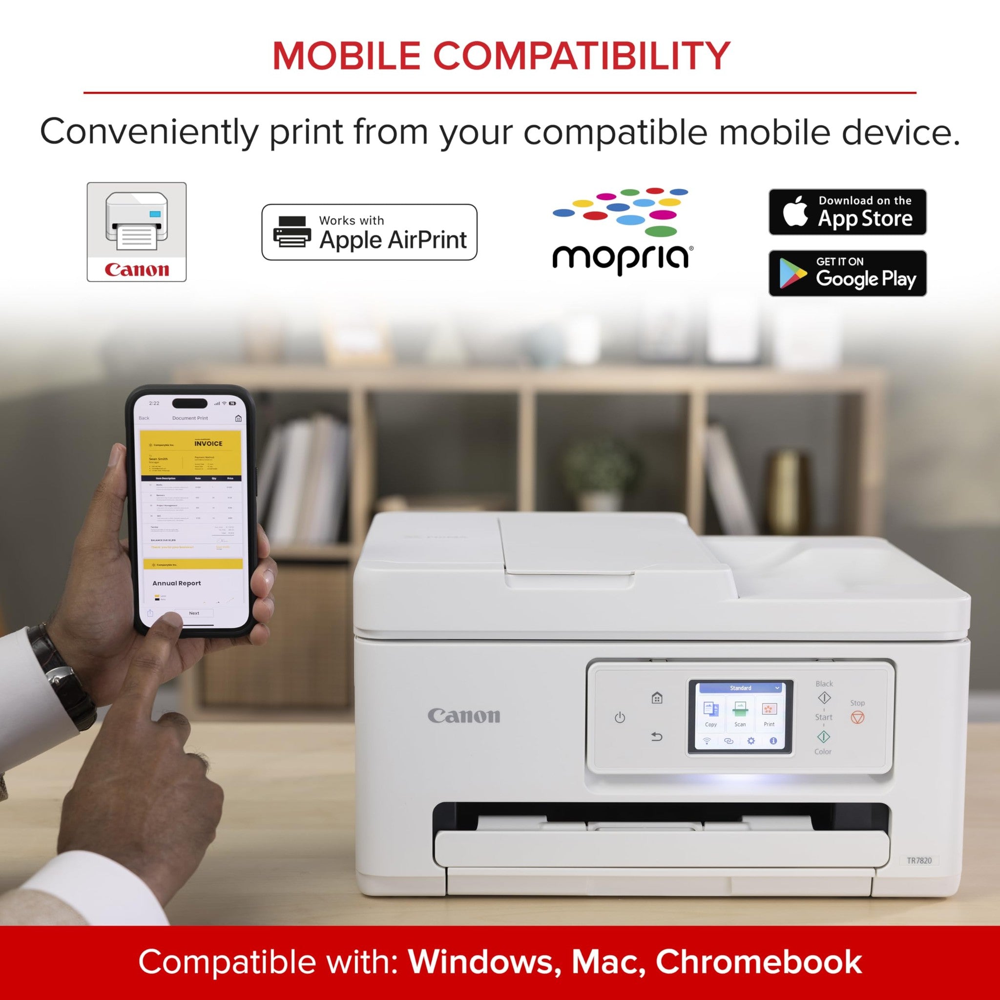 Canon PIXMA TR7820 - Wireless Home All-in-One Printer