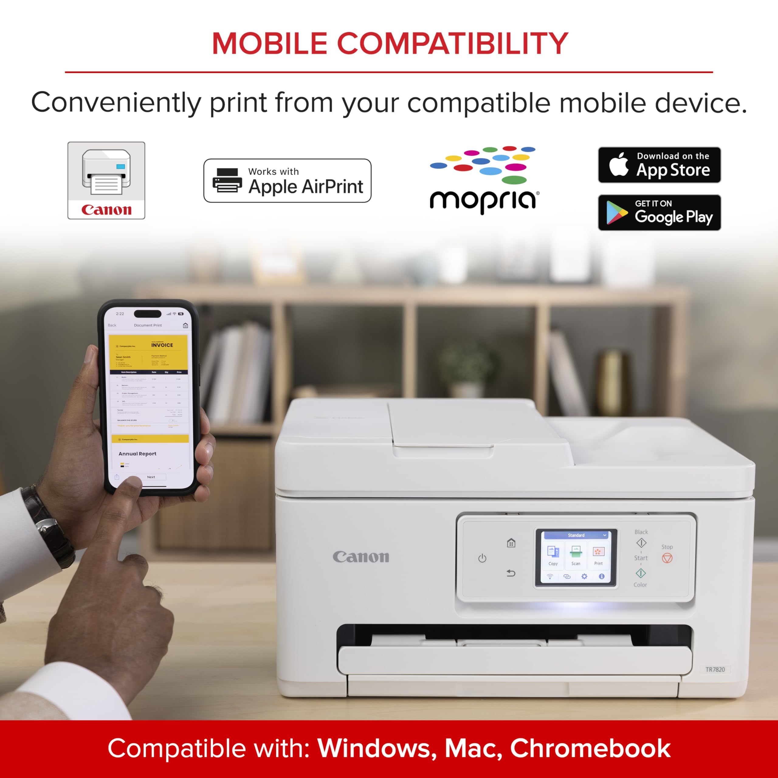 Canon PIXMA TR7820 - Wireless Home All-in-One Printer