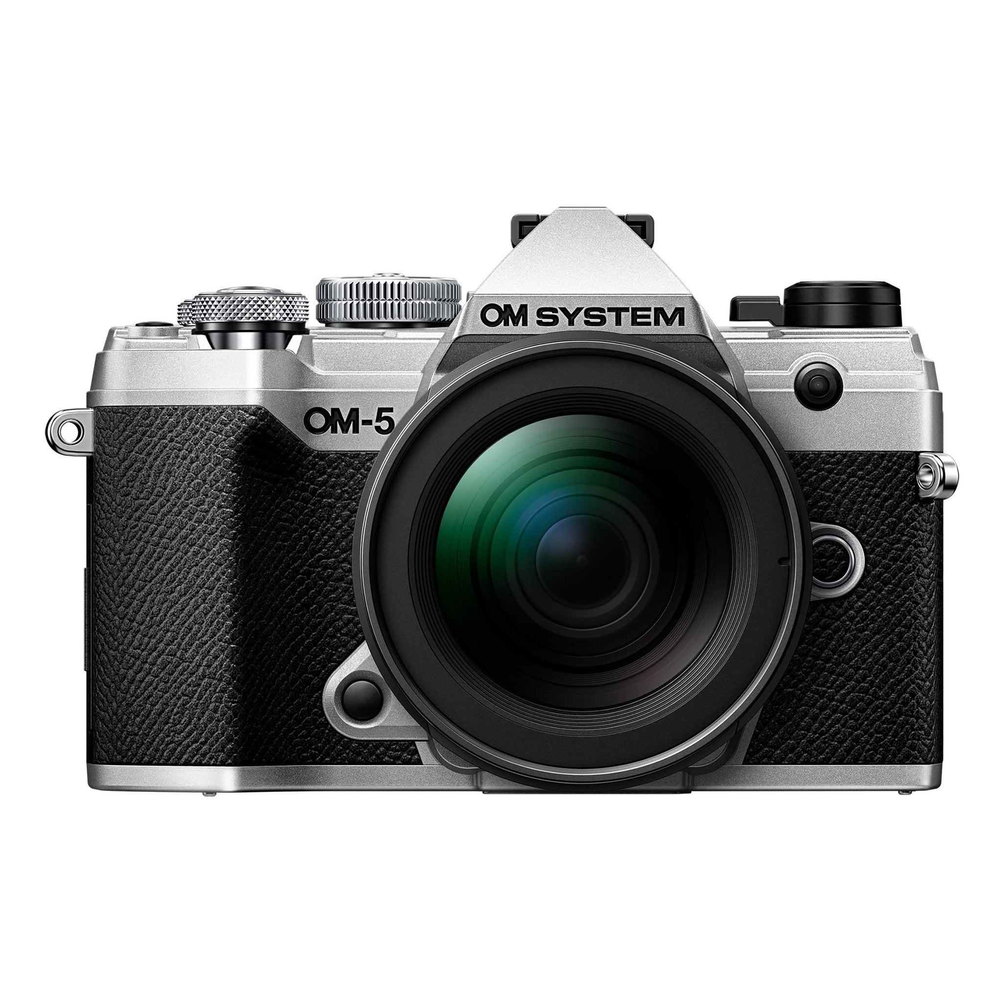 OM System OM-5 Silver Micro Four Thirds System Camera M.Zuiko Digital ED 12-45mm F4.0 PRO kit Outdoor Camera Weather Sealed Design 5-Axis Image Stabilization 50MP Handheld High Res Shot OM Digital Solutions