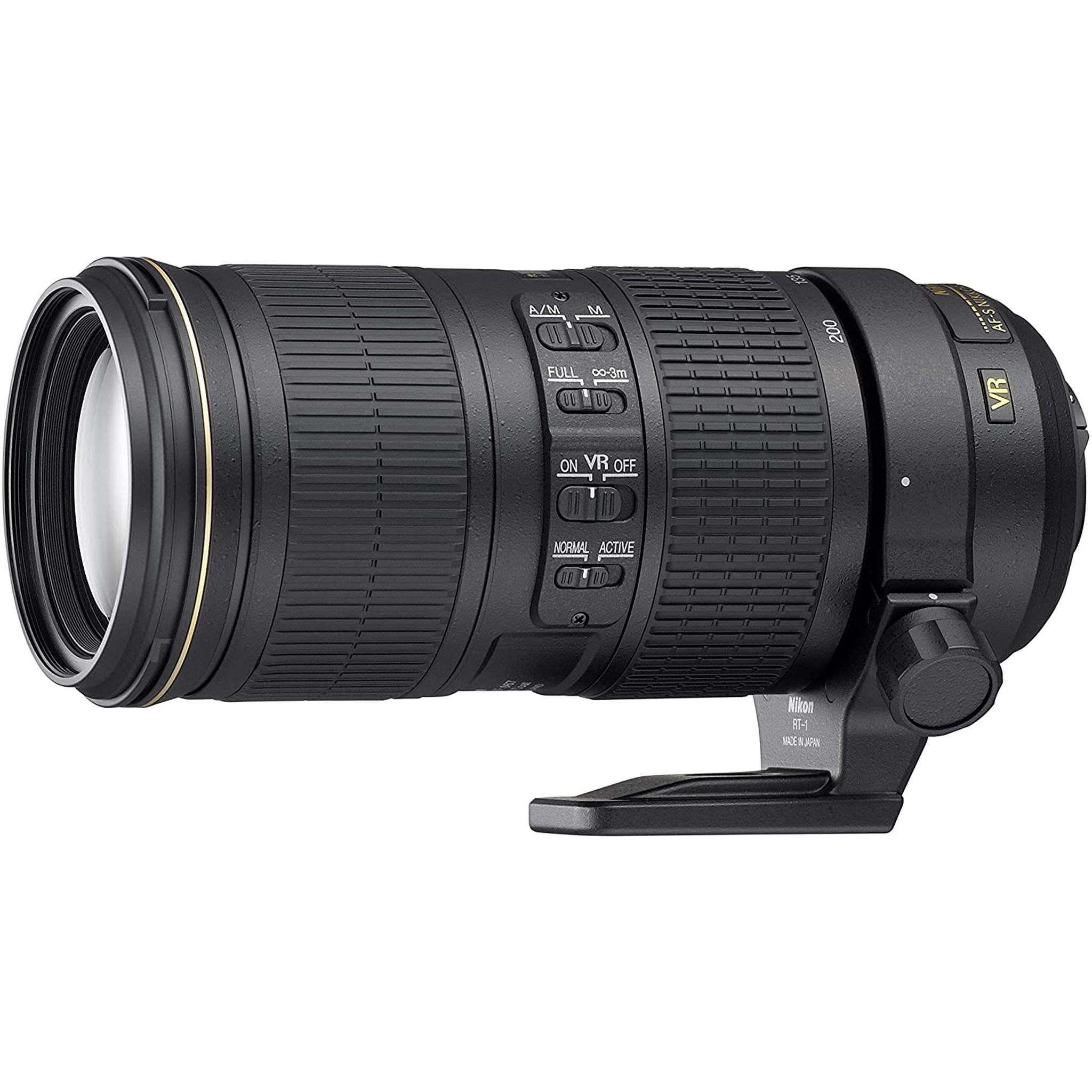 Nikon AF-S 70-200mm f/4G ED VR Telephoto Lens 2202 Intl Model Bundle - Reconditioned Nikon