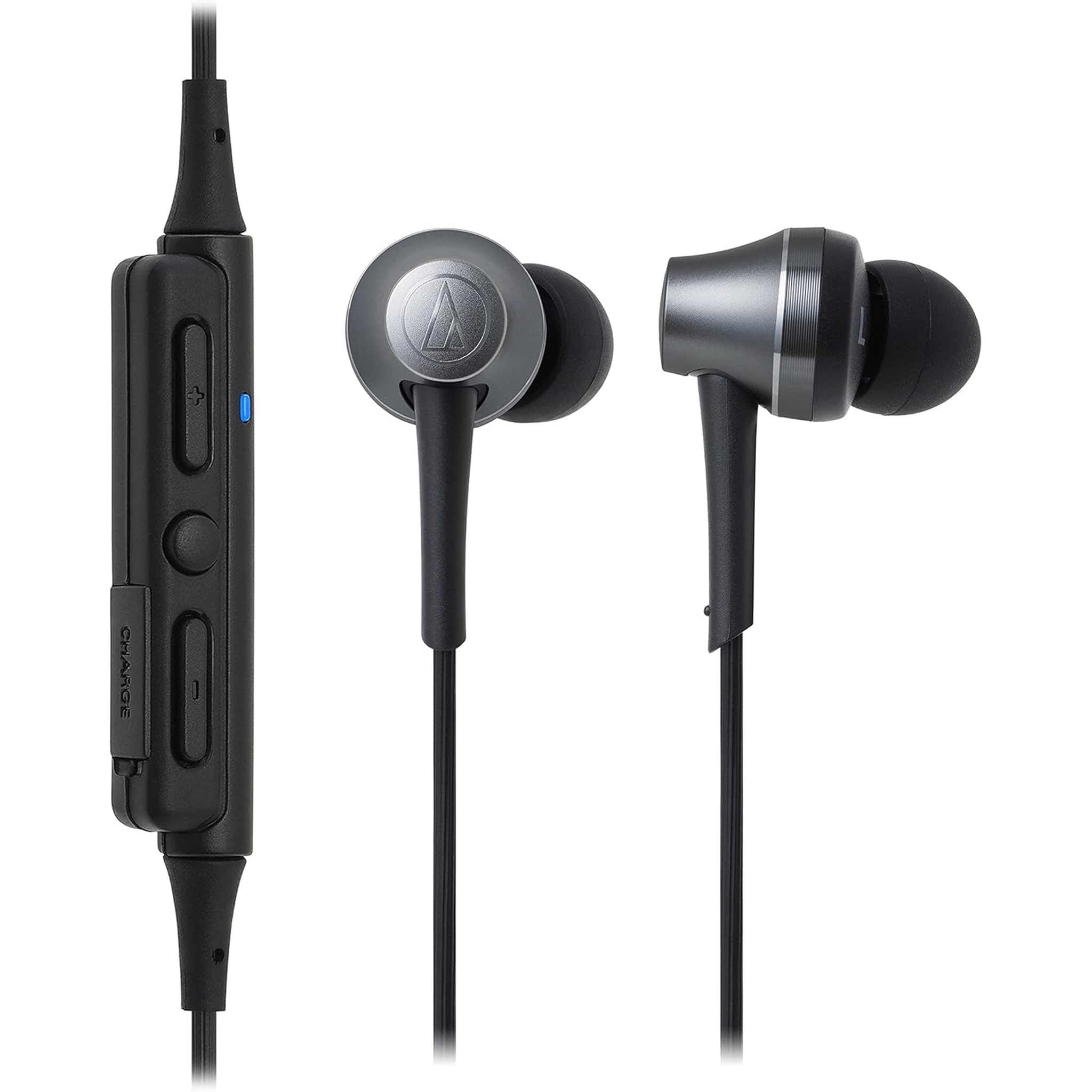 Audio-Technica ATH-CKR75BT Sound Reality Bluetooth Wireless In-Ear Headphones with In-Line Mic & Control, Gun Metal Audio-Technica