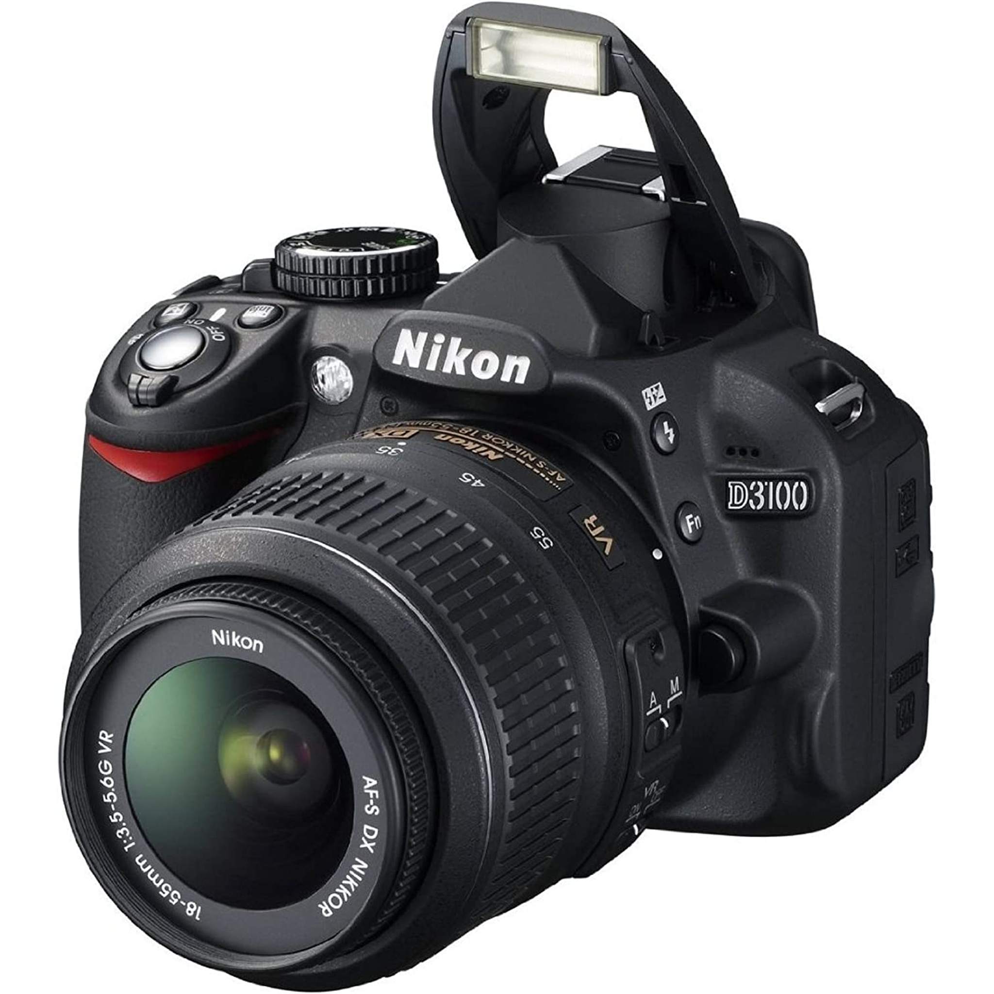 Nikon D3100 14.2MP Digital Camera + AF-S DX 18-55mm f/3.5-5.6 VR Lens - Black - Like New Nikon