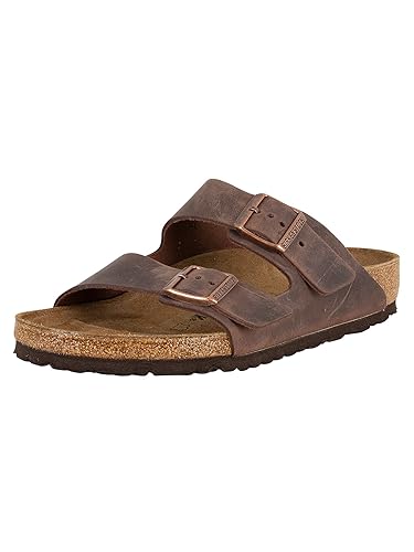 Birkenstock Men's Arizona BS Leather Sandal, Brown, 12 US