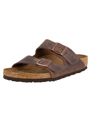 Birkenstock Men's Arizona BS Leather Sandal, Brown, 12 US